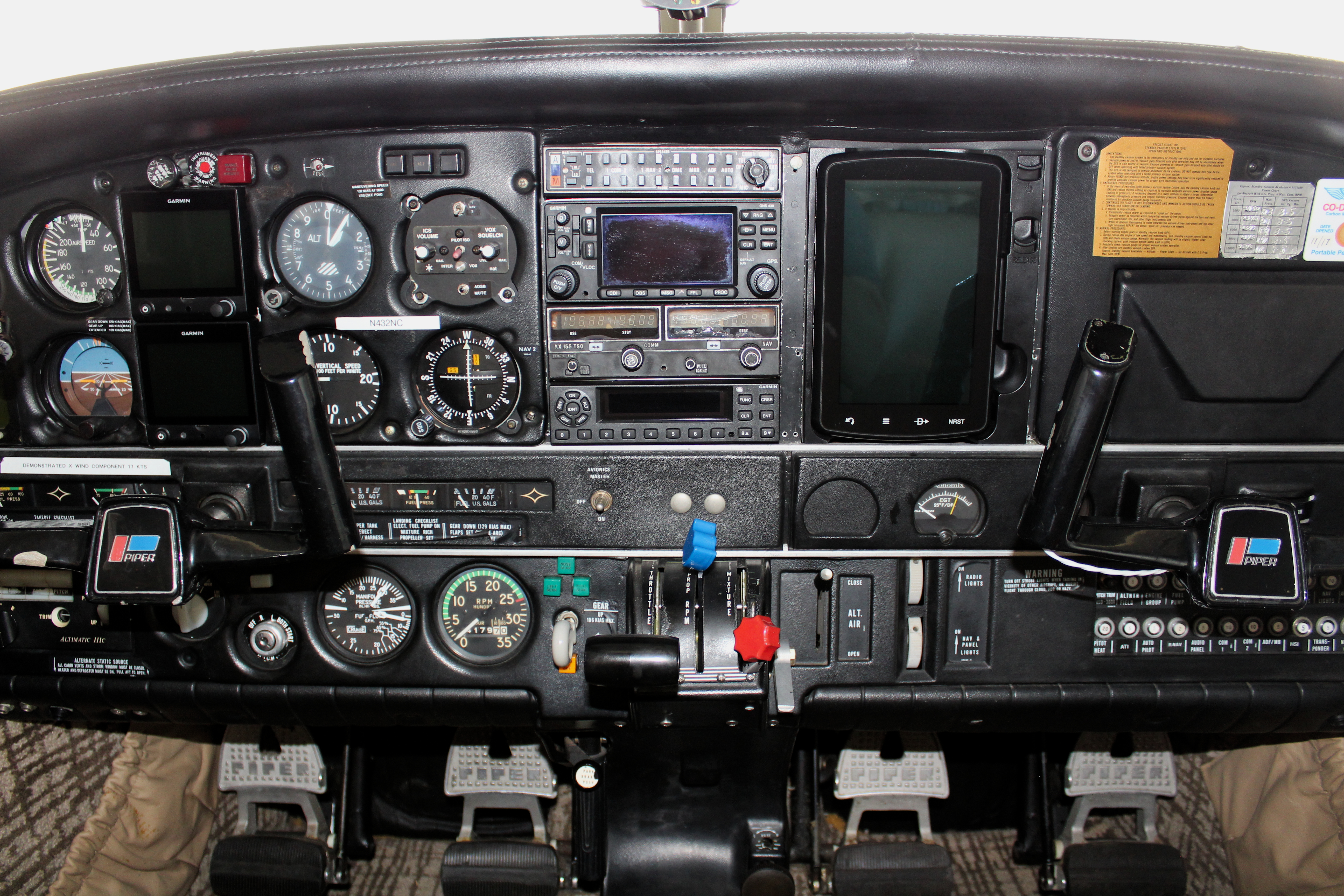 Inside cockpit view of N432NC
